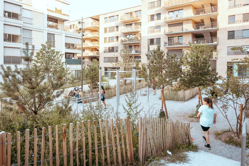 Étape 1 de l'écoquartier des Plaines-du-Loup – Fitness urbain intergénérationnel – Ville de Lausanne