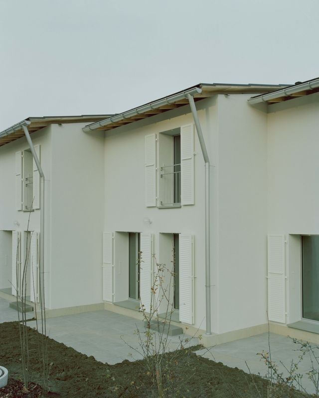 Cinq villas – Vue extérieure côté jardin zoom – willem pab