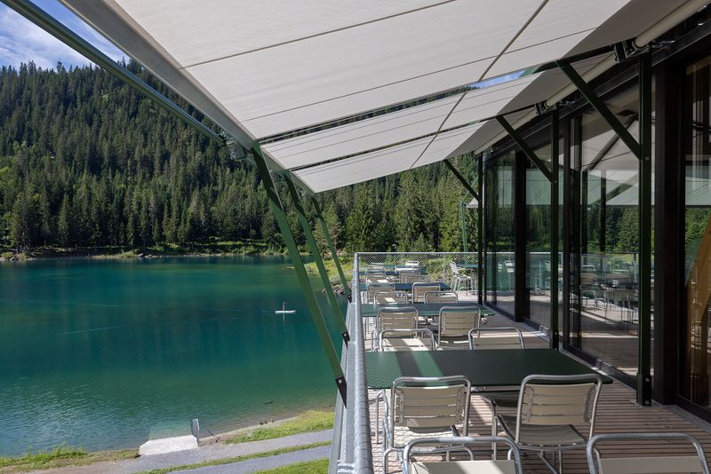 Restaurant Caumasee, Flims – Aussenfoto - Terrasse OG – Leonardo Finotti