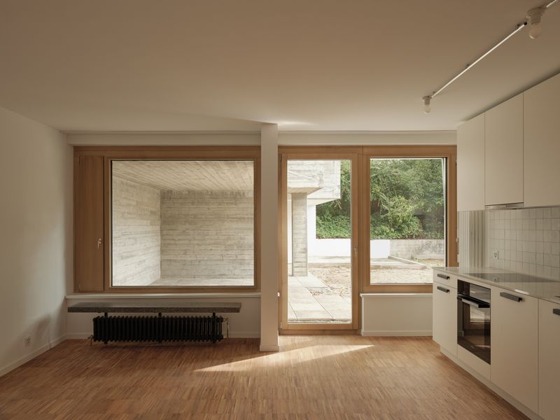 Umnutzung Domino – Vom Pflegeheim zum genossenschaftlichen Wohnensemble – Gartengeschoss der Reihenhäuser, Bau C – Annette Fischer