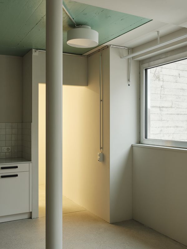 Umnutzung Domino – Vom Pflegeheim zum genossenschaftlichen Wohnensemble – Gemeinschaftsraum am neuen Hof – Annette Fischer