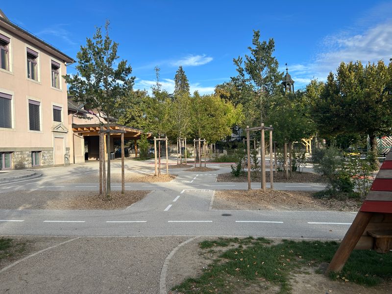 Préau réinventé à l'école de Chêne-Bougeries – circuit planté