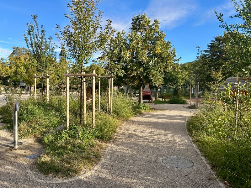 Préau réinventé à l'école de Chêne-Bougeries – explorations