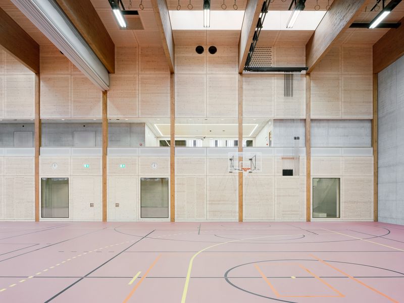 Dorfzentrum Untersiggenthal – Dreifachturnhalle fertiggestellt – Bild: © Olivier Di Giambattista