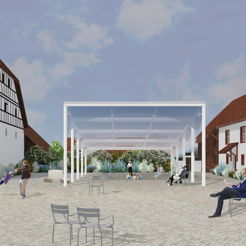 Arealgestaltung Mariastein – Ein Klosterplatz als Gastgeber – Das Pilgerforum und der Blick zum Himmel: Performativität und Aneignung, im Alltag sowie zu Anlässen  – Atelier Ehrenklau Hemmerling GmbH