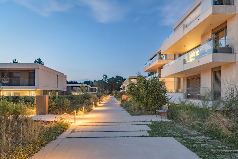 Le Parc des Crêts – Le Parc des Crêts - Mobilité douce chemin Jeanne-Lavergnat – Cerutti architectes SA