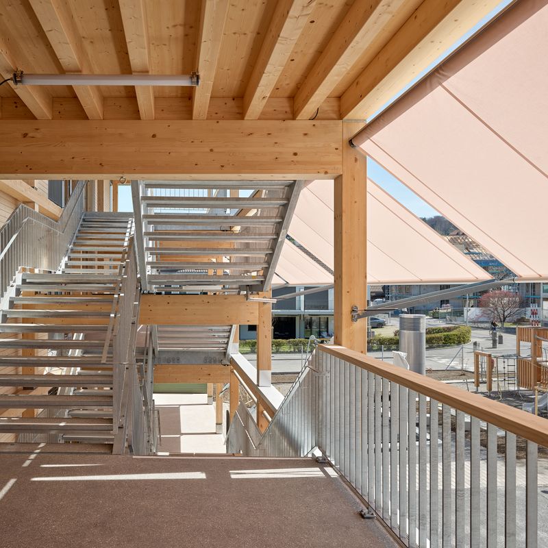 Neubau Bildungsgebäude Breiten – Veranda als Haupterschliessung – Roland Bernath