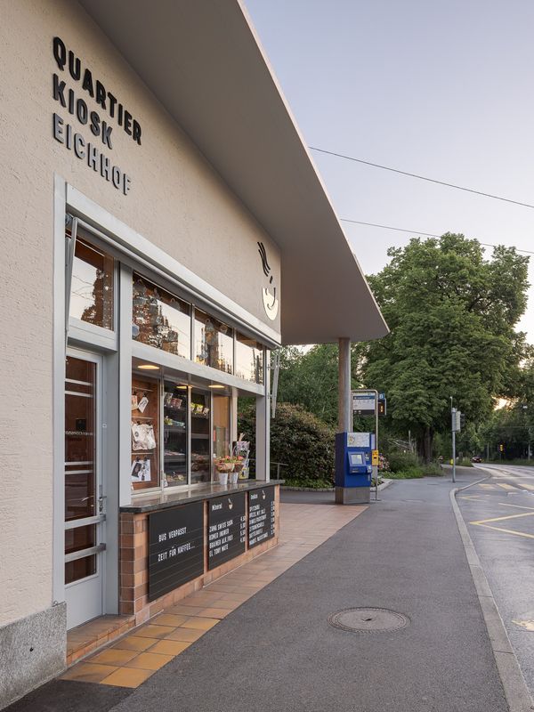 Revitalisierung Betriebsgebäude Eichhof Luzern – Aussenansicht Zugang Kiosk – Philipp Mächler